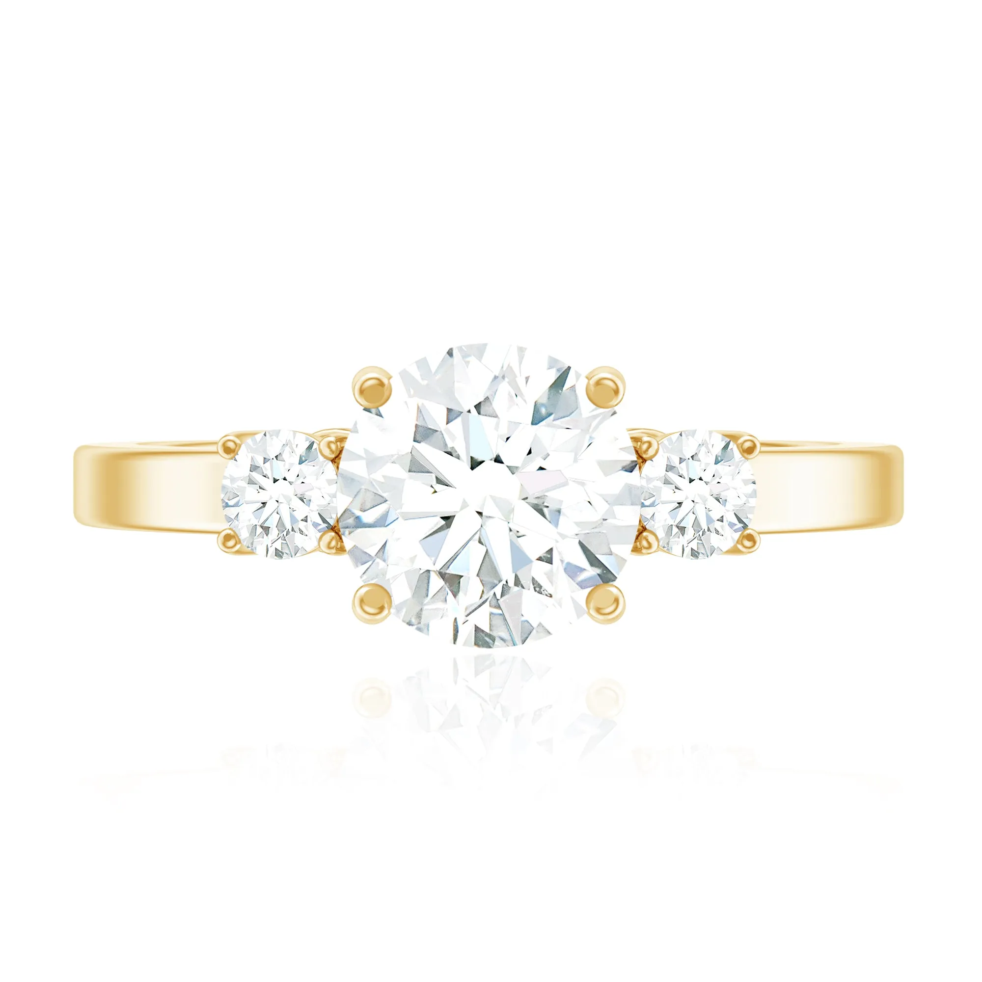 1.50 CT Simple Moissanite Round Cut Solitaire Ring
