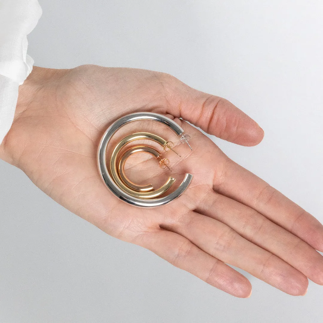 50mm Tube Hoop Earrings