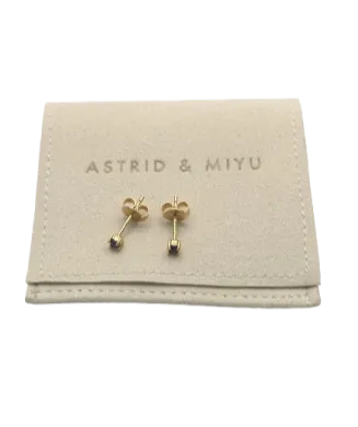 Astrid & Miyu Metallic Crystal Stud Earrings