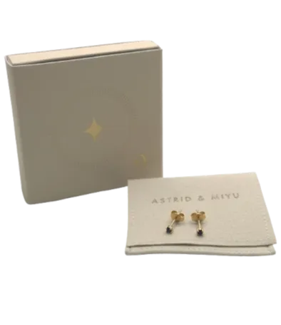 Astrid & Miyu Metallic Crystal Stud Earrings