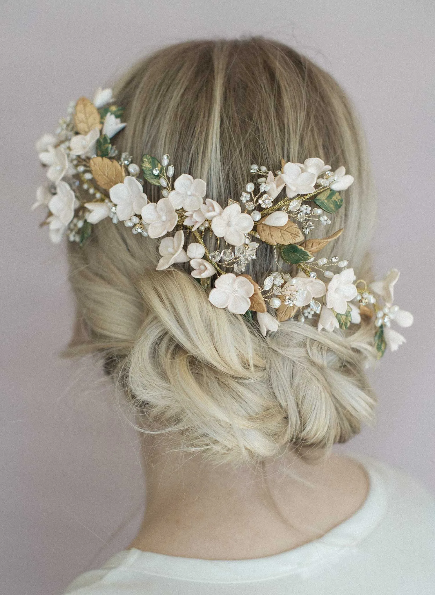 Dramatic floral garden headpiece - Style #827
