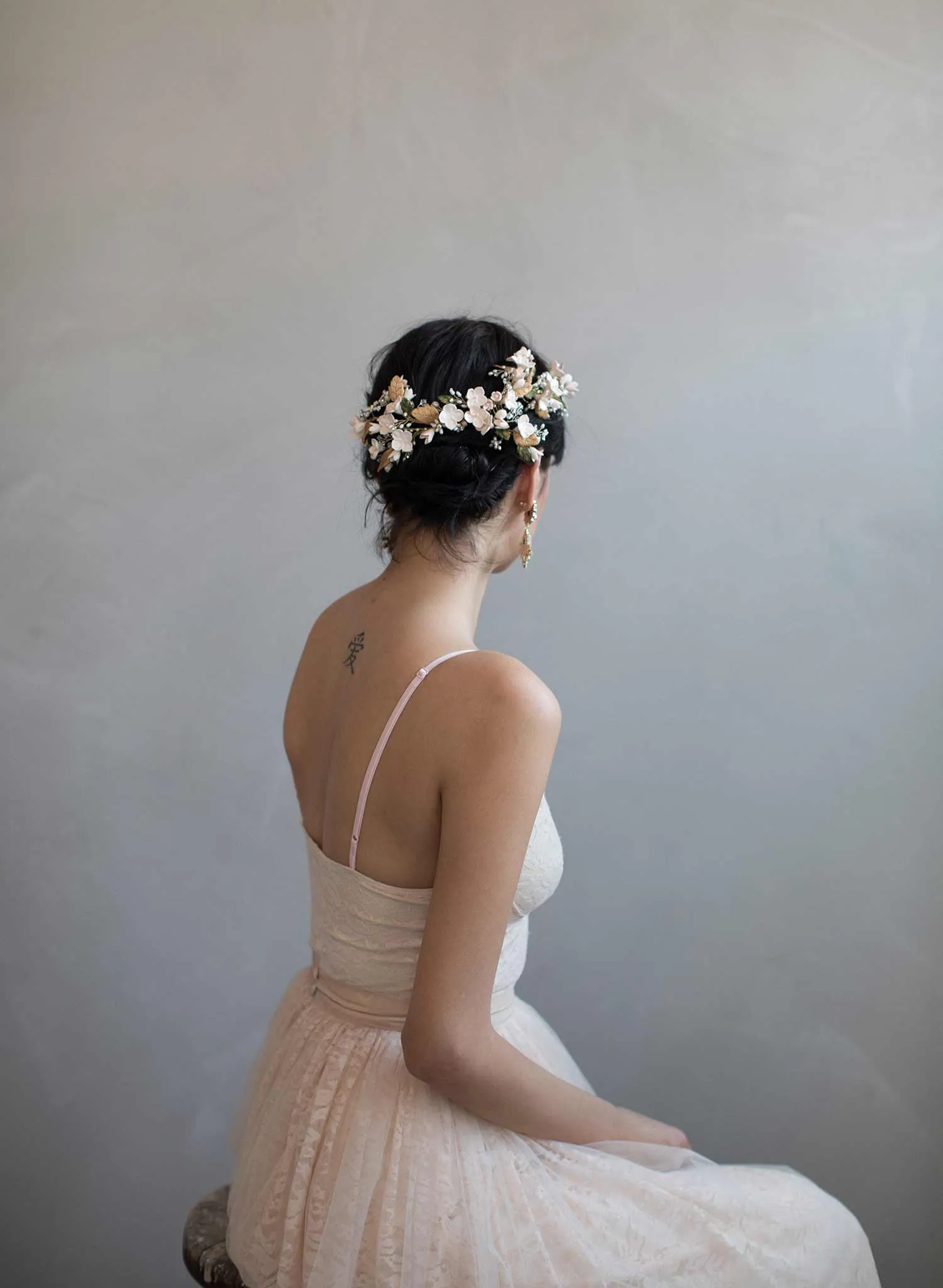 Dramatic floral garden headpiece - Style #827