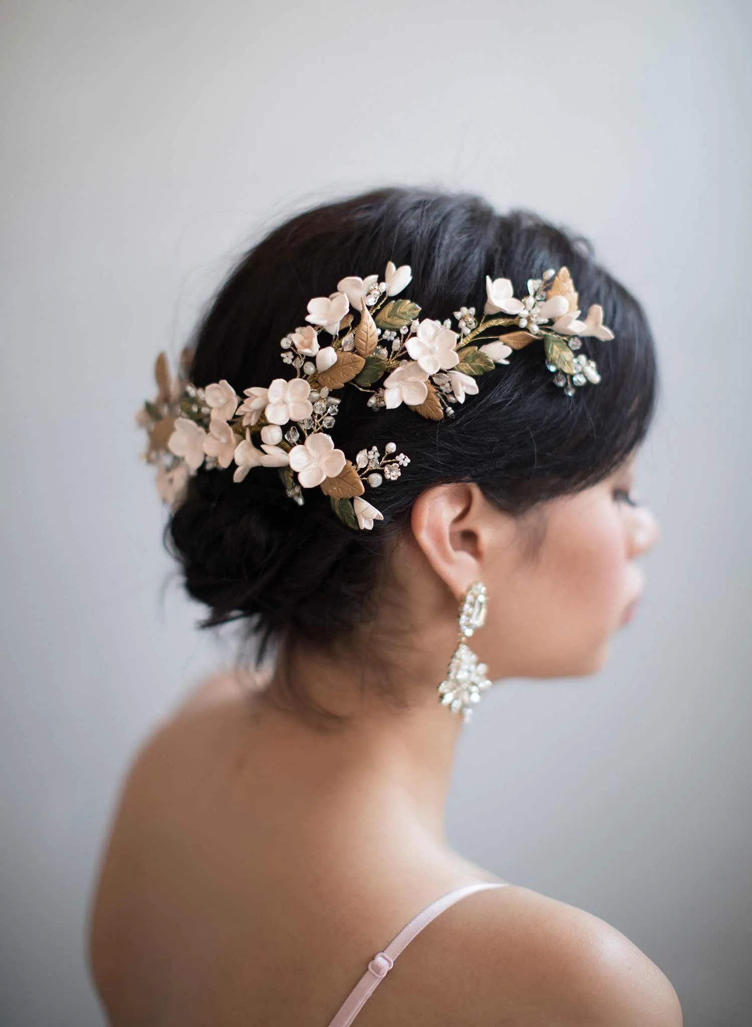 Dramatic floral garden headpiece - Style #827