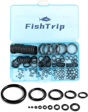 Fishing Rod Eyelet Repair Kit 60Pcs/160Pcs Fishing Rod Repair Kit 12 Sizes Fishing Pole Ceramic Guides Rings Replacement Kit