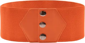 GRACE KARIN Women's Snap-Button Corset Belt Wide Elastic Belts for Dress Stretchy Waistband