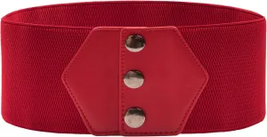 GRACE KARIN Women's Snap-Button Corset Belt Wide Elastic Belts for Dress Stretchy Waistband