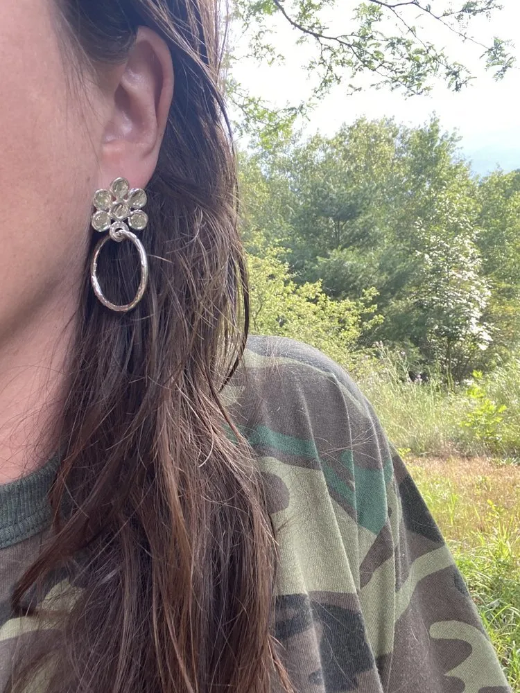 Hawkly Blossom Earrings (Silver or Bronze)