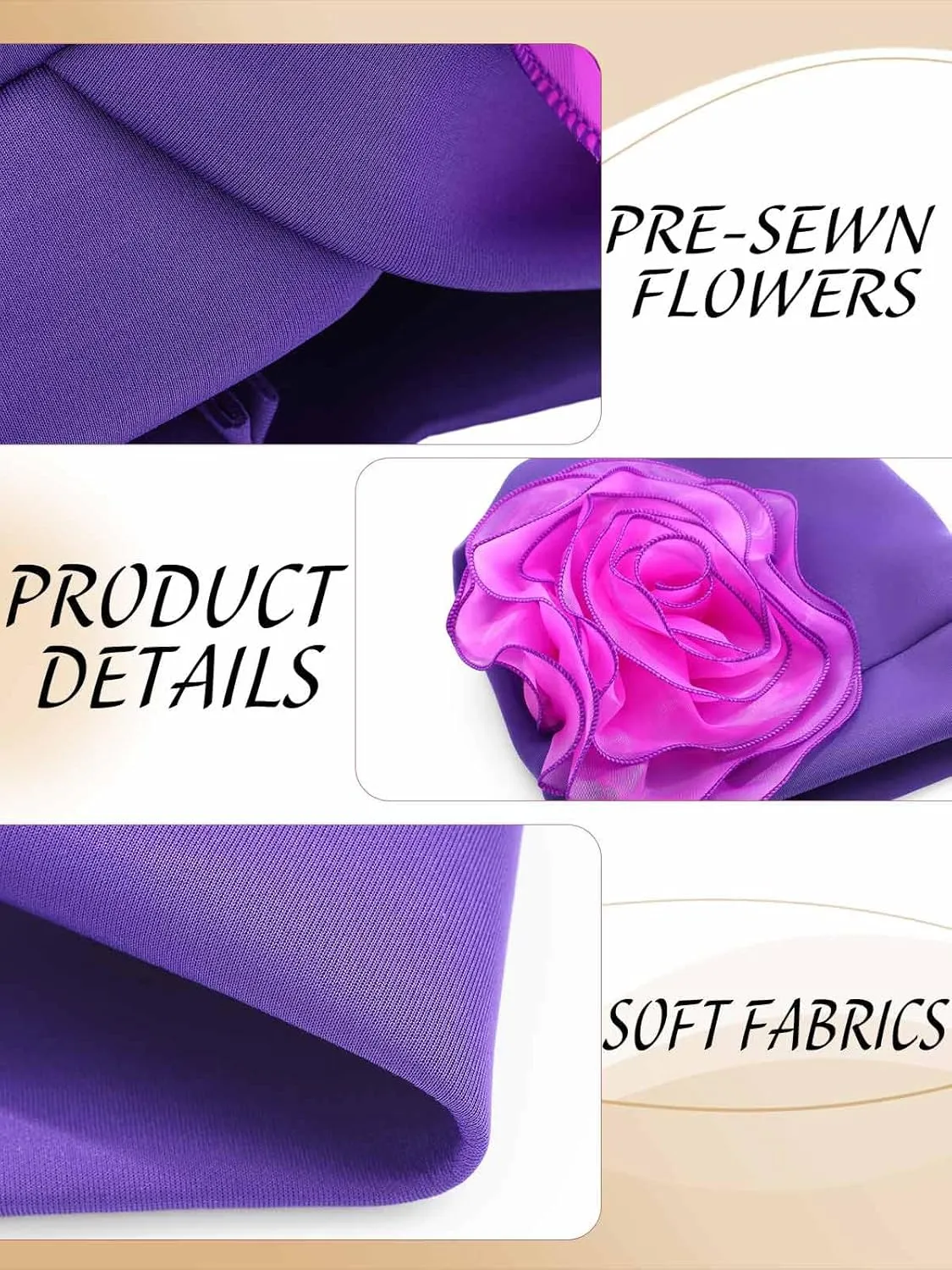 HeadWrap Hair Turbans African Turban Flower Pearl Crystal Twisted Head Turban for Women Fashion