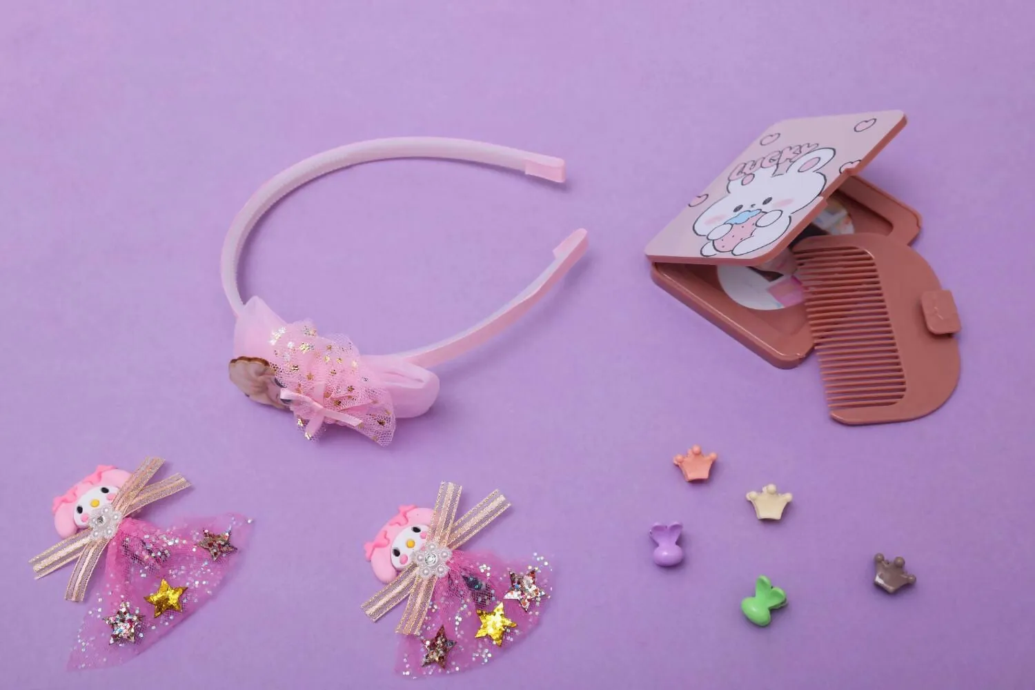 ilearnngrow Frozen Hair Accessories Set - Pastel Pink