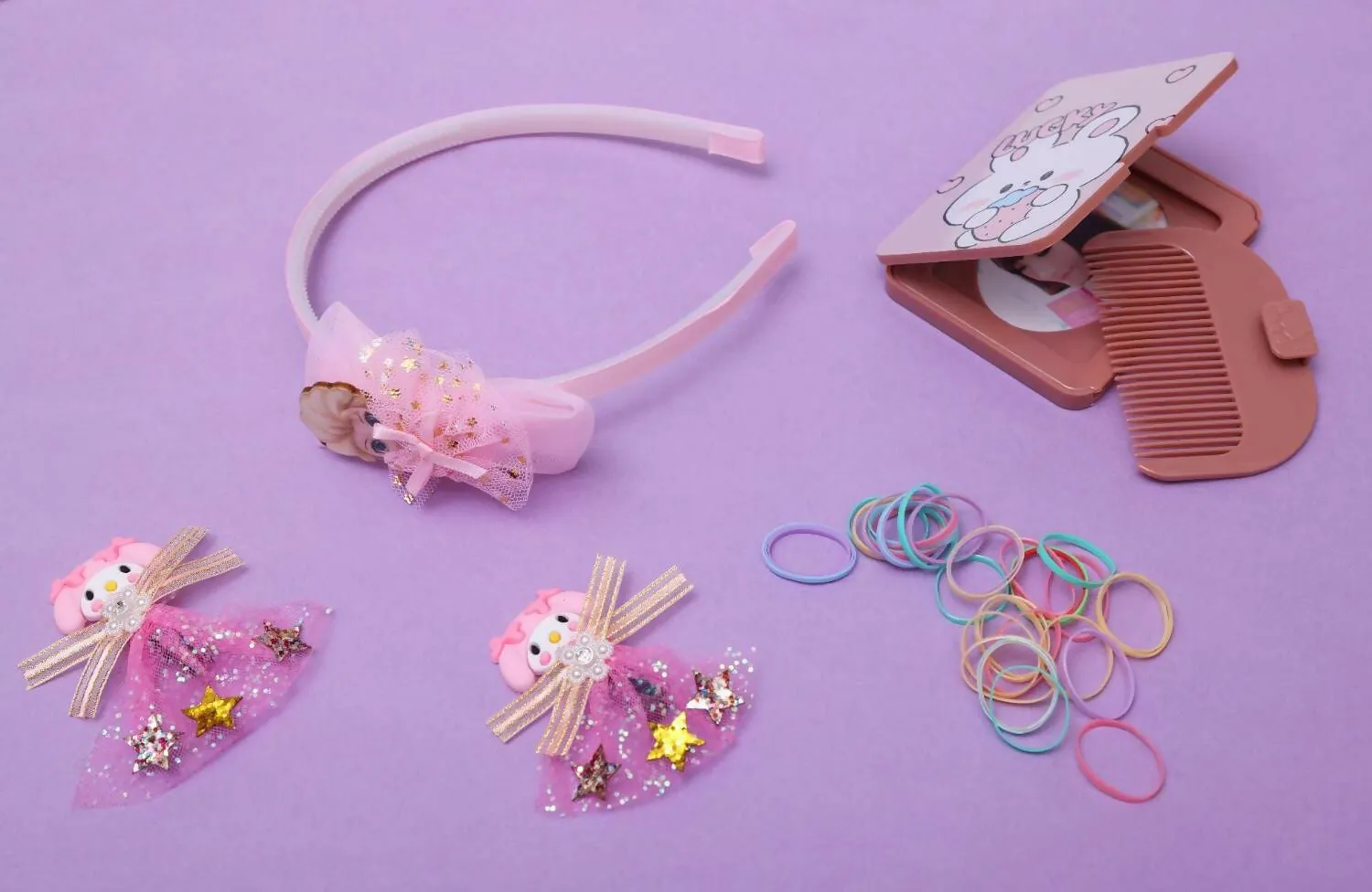 ilearnngrow Frozen Hair Accessories Set - Pastel Pink