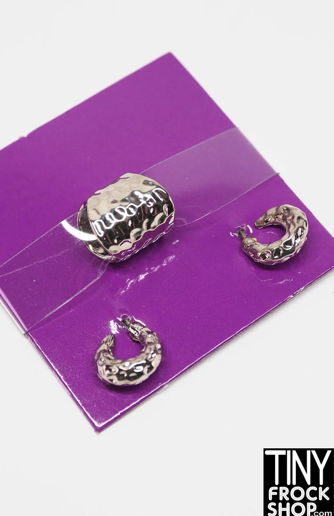 Integrity Silver Chunky Cuff Bracelet and Hoop Earring Set