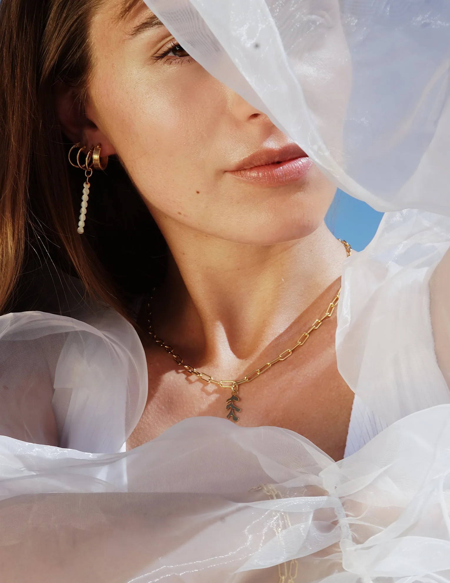 Iris Hoop earrings <br>Gold Vermeil