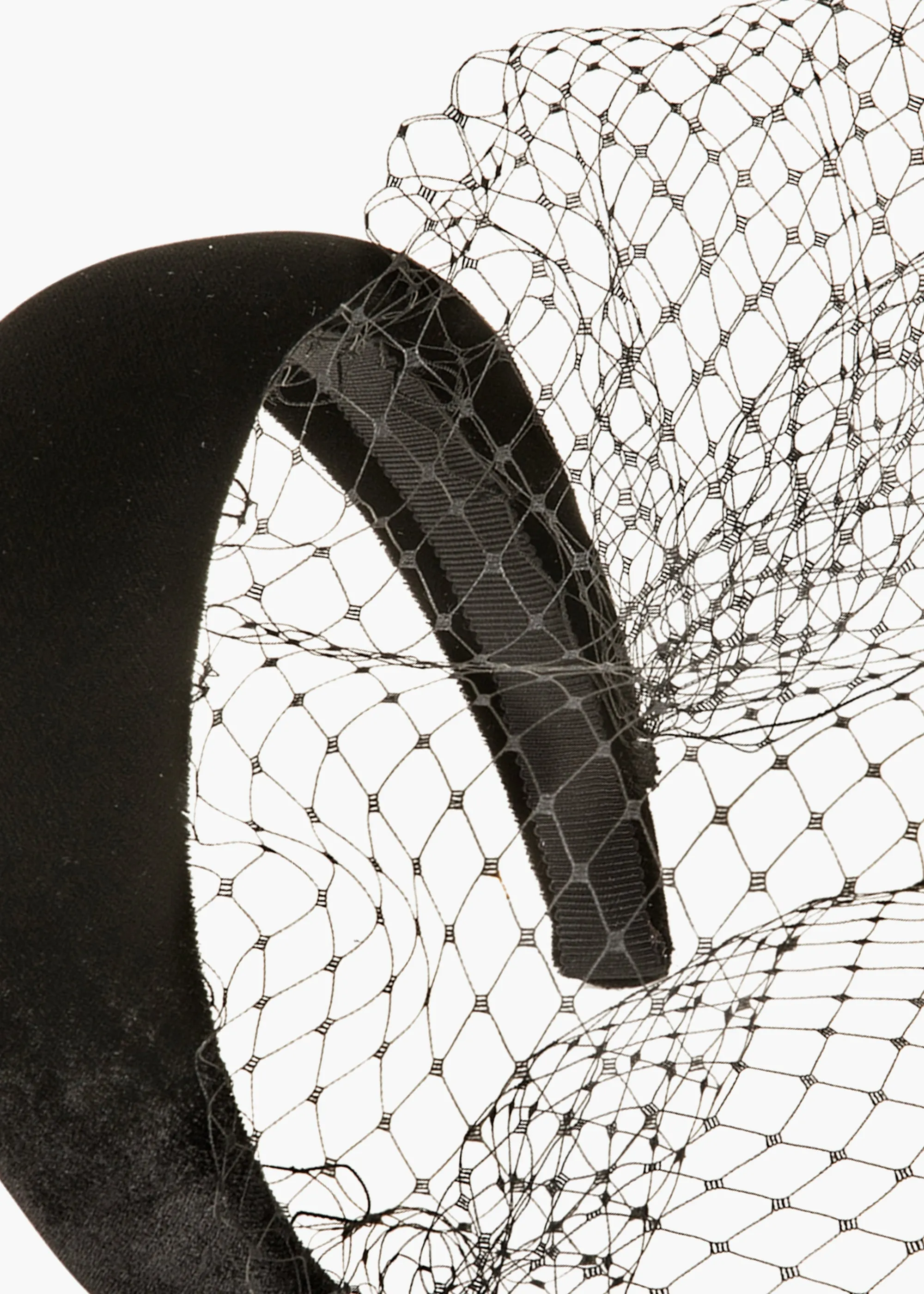 Kate Voilette Headband in Velvet -- Black