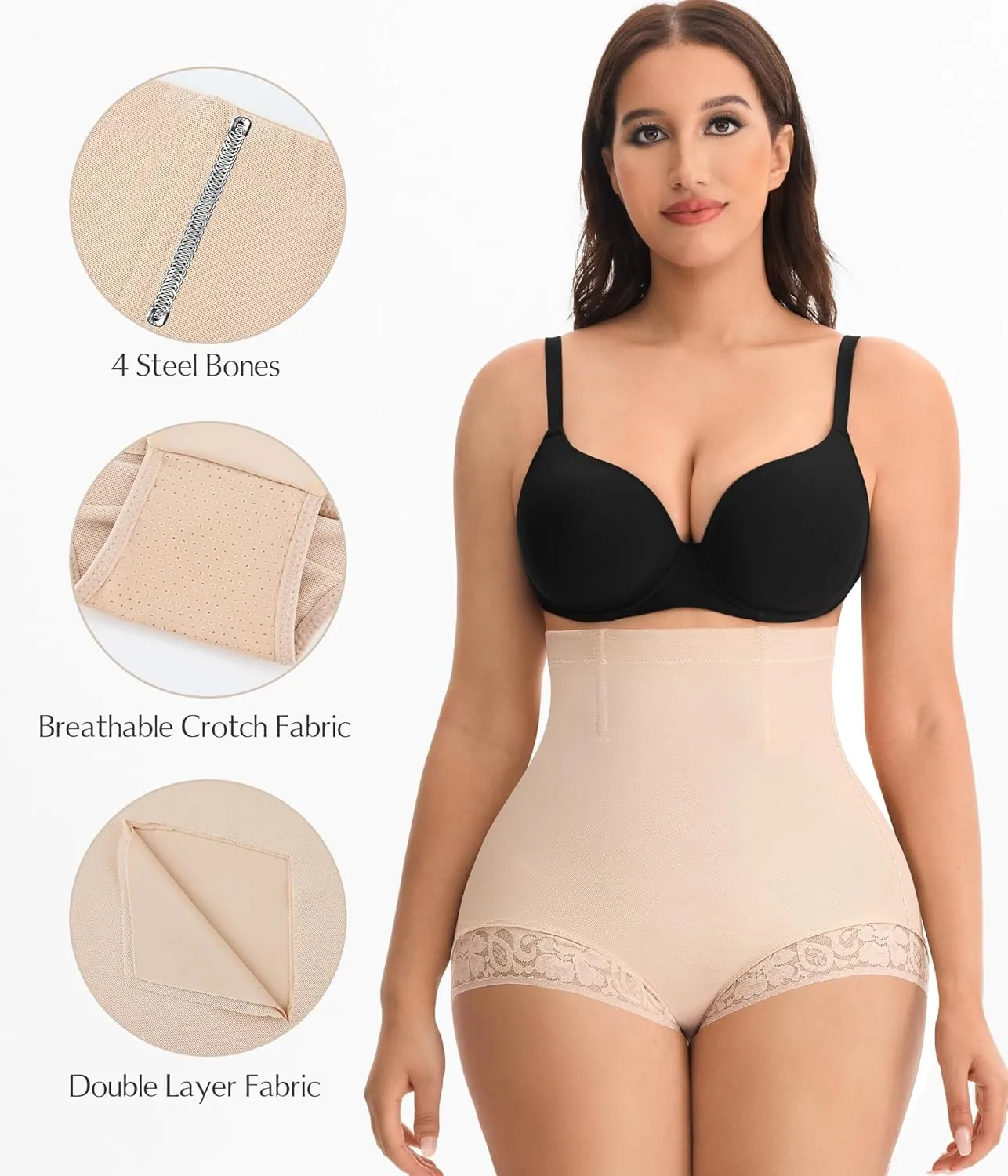 MERYOSZ Butt Lifting Shapewear Panties Tummy Control Underwear for Women High Waisted Faja Body Shaper Shorts