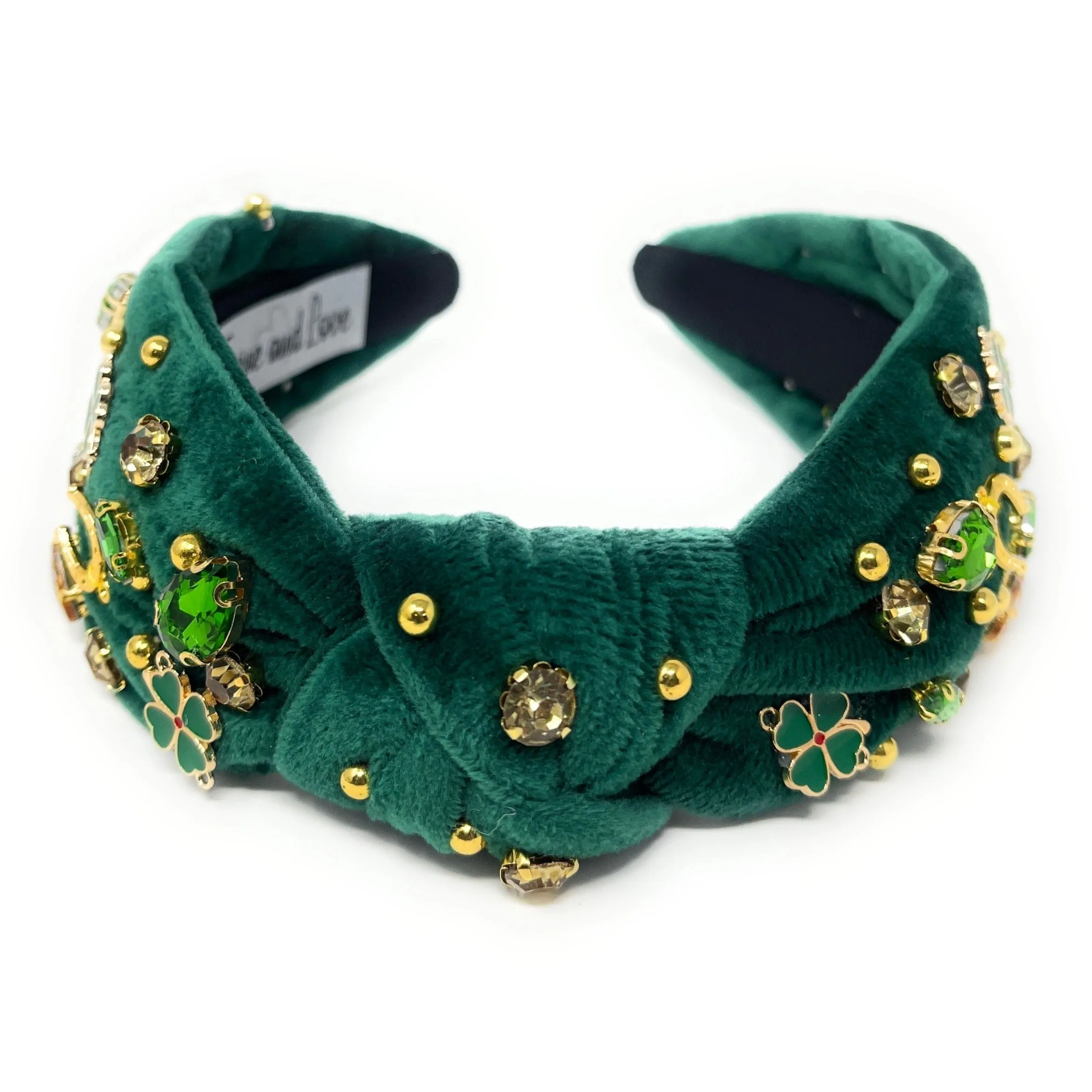 New! St Patrick's Jeweled Knotted Headband