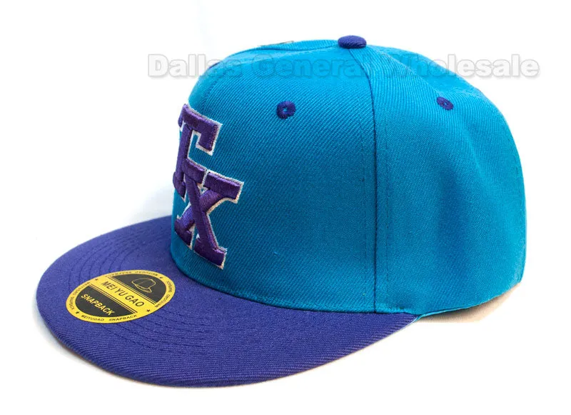 "TX" Fashion Flat Bill Snap Back Caps Wholesale