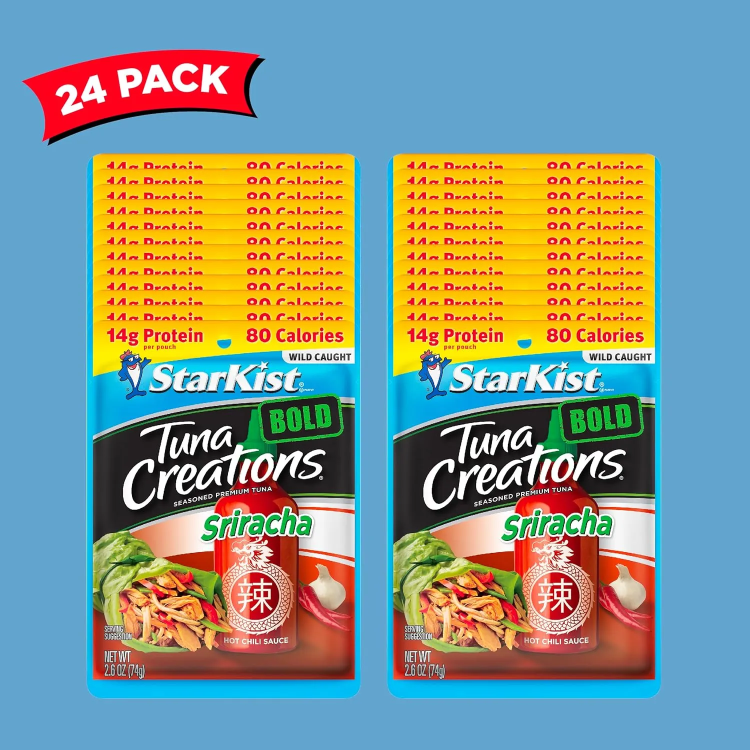 StarKist Tuna Creations BOLD, Sriracha, 2.6 Oz, Pack of 24