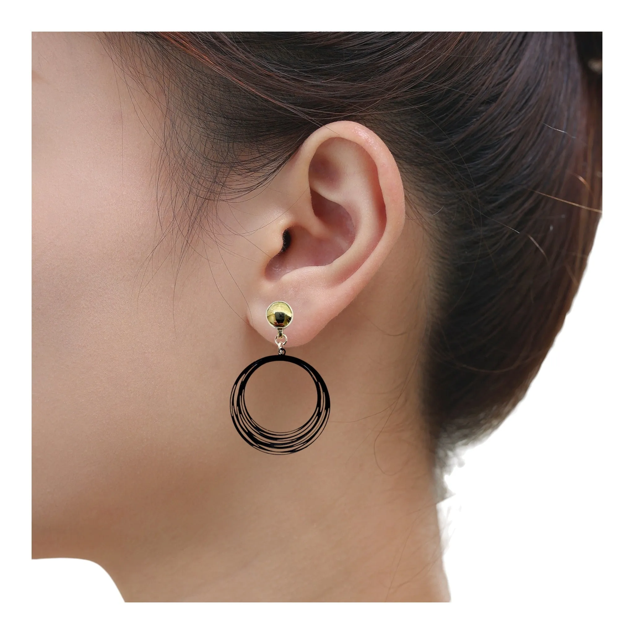TI-GO Black / Red String Rings earring
