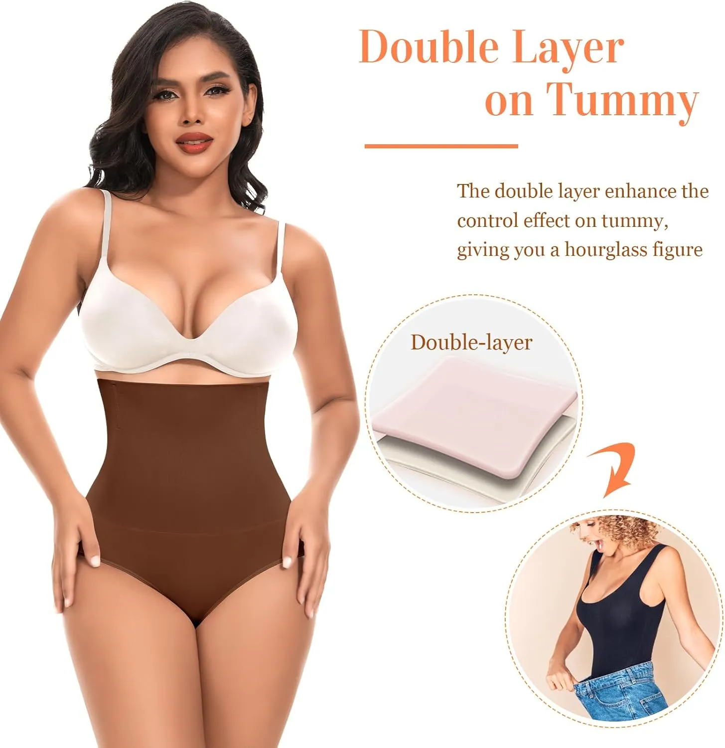 Tummy Control Shapewear Underwear for Women High Waisted Body Shaper Panties Slimming Girdle Shaping Briefs