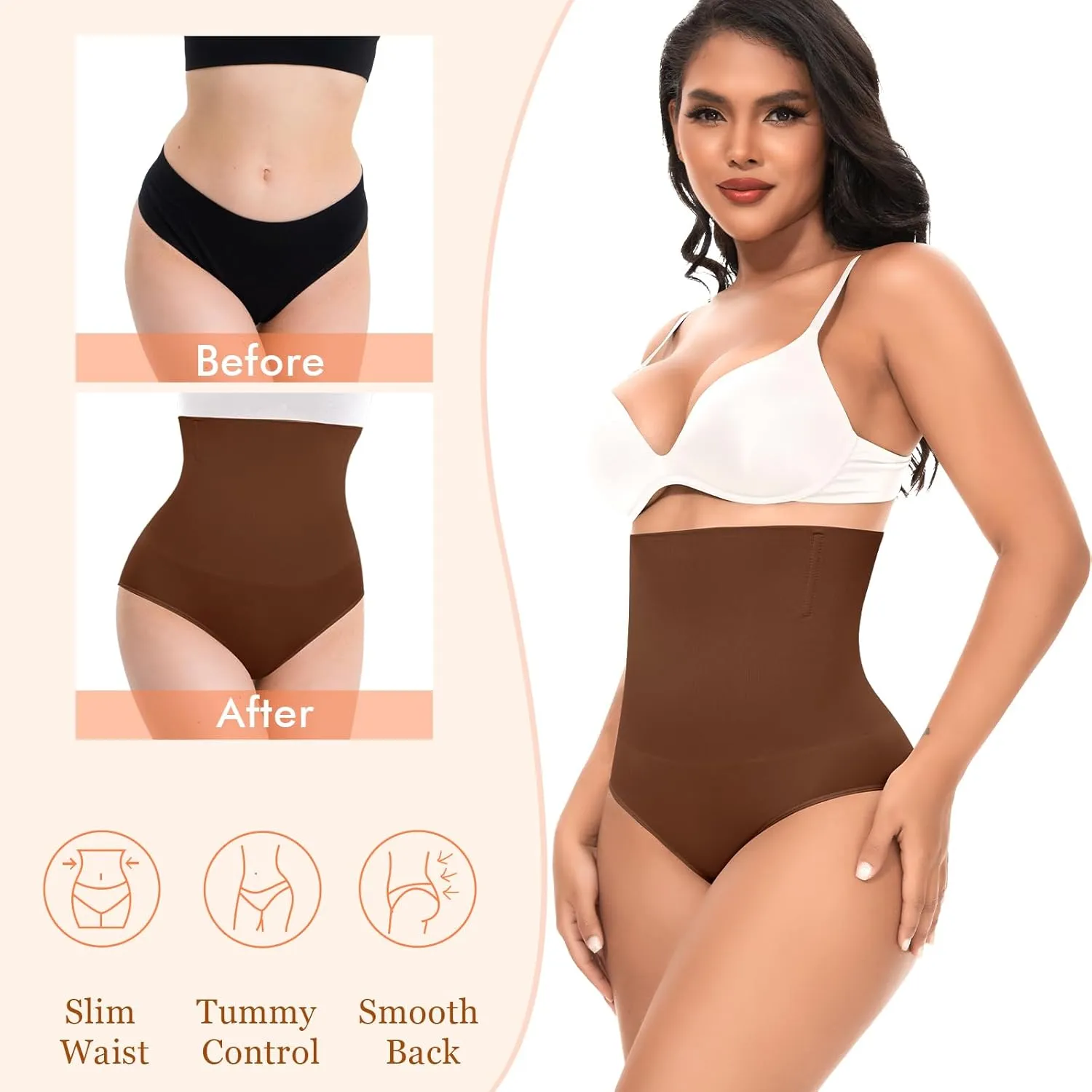 Tummy Control Shapewear Underwear for Women High Waisted Body Shaper Panties Slimming Girdle Shaping Briefs