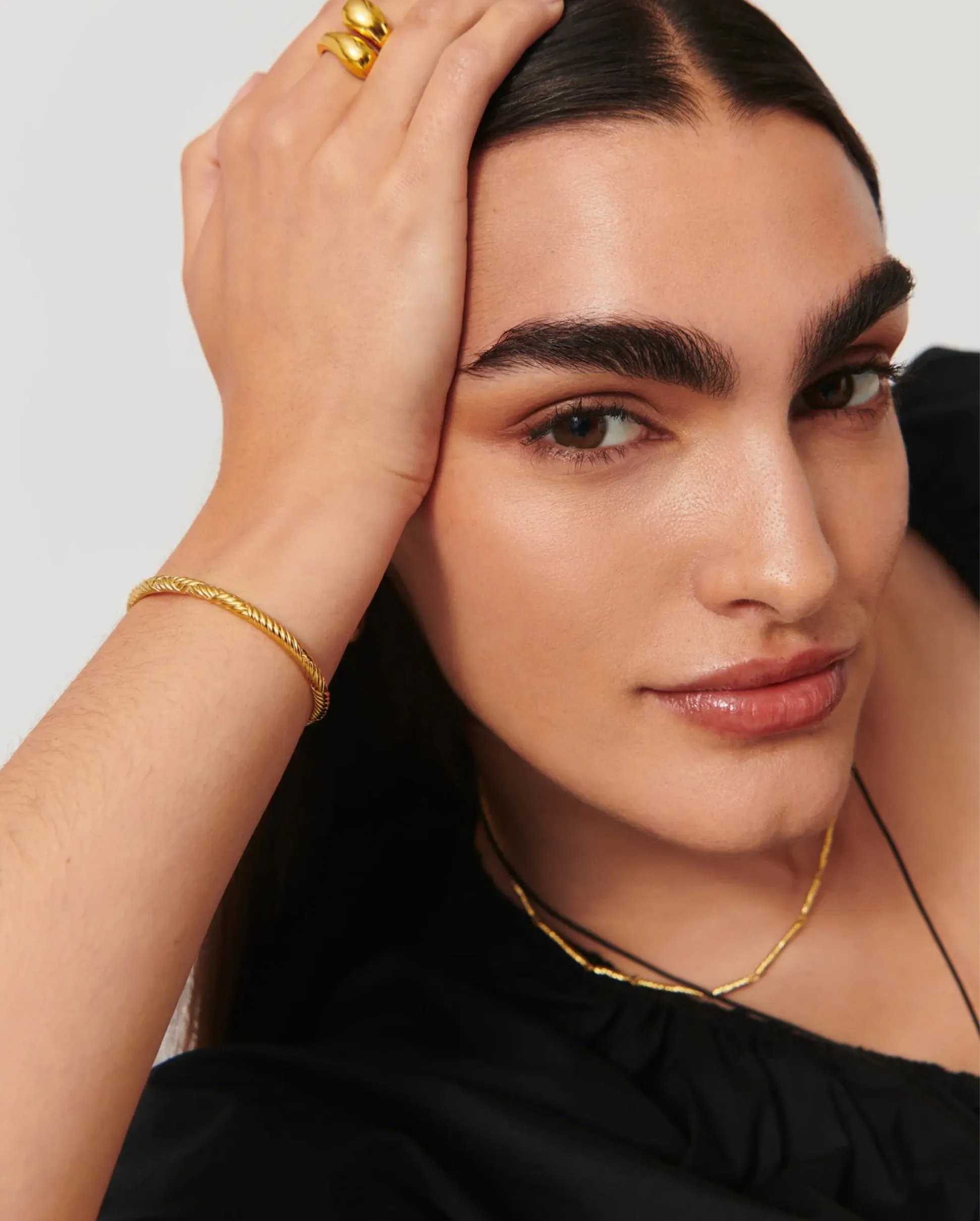WAVY RIDGE GEMELLI CUFF BRACELET / GOLD